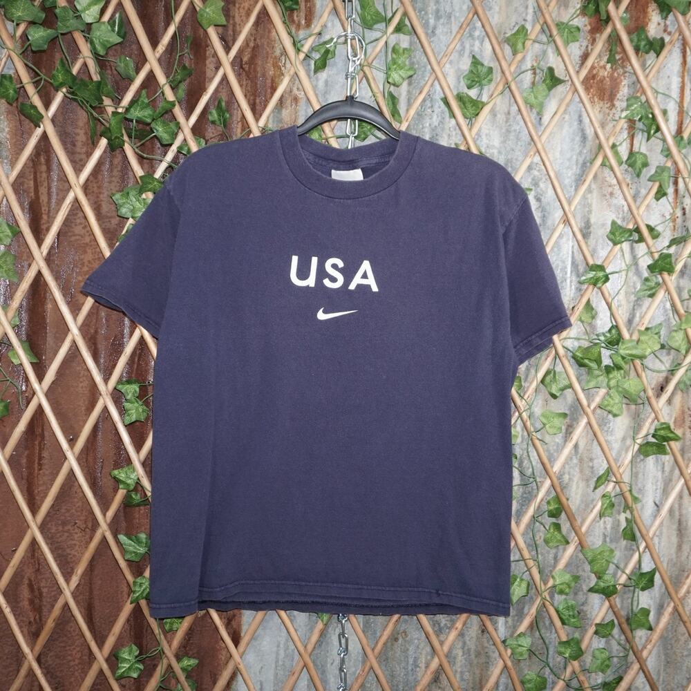 M - Vintage Y2K Nike T-Shirts usa olympic check swoosh
